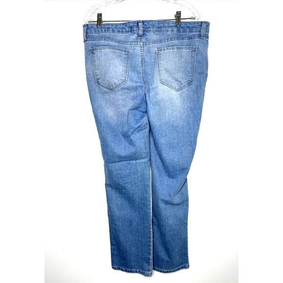 Ellen Tracy Light Blue Denim Jeans Mid Rise Size 12 - Picture 1 of 9